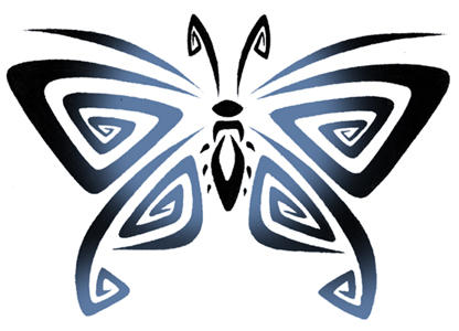 Tattoos On Upper Back. butterfly tattoos on upper back. tribal utterfly tattoo design