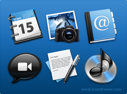 Black   Blue Icons   Conversion   by smarties gfx