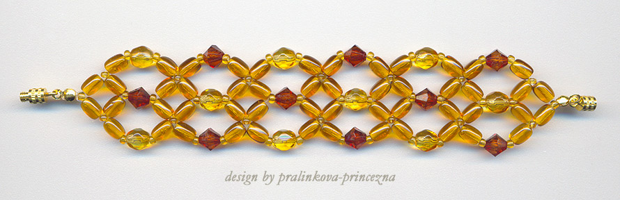 Orange sparkly bracelet by pralinkova princezna