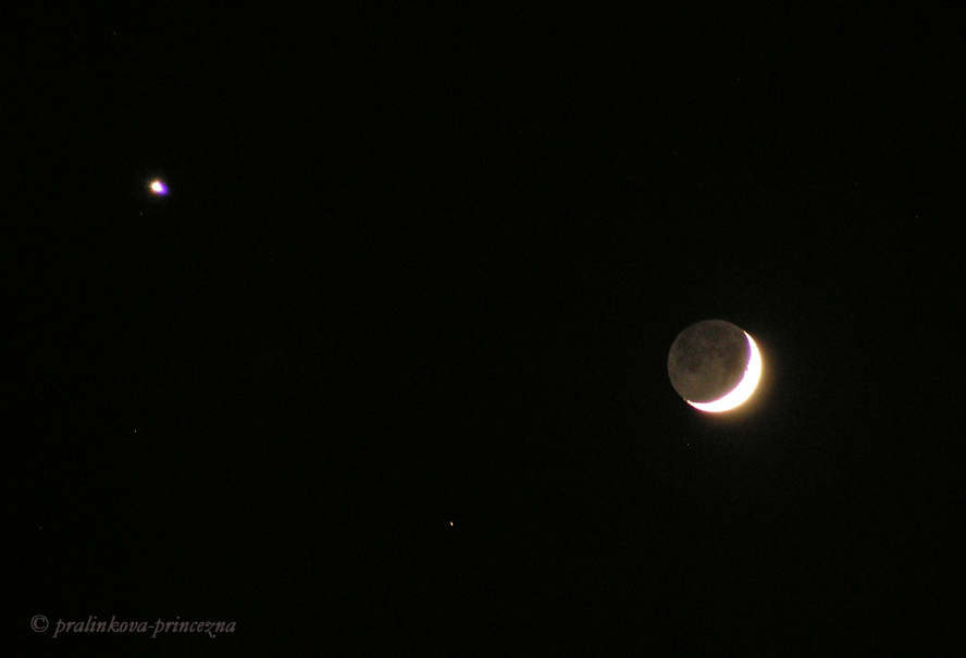 Venus and Moon conjuntion by pralinkova princezna