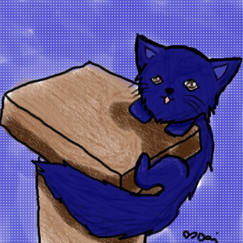Blue Kitty by Kakashine
